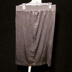 Karen Kane Black Sequin Pencil Skirt